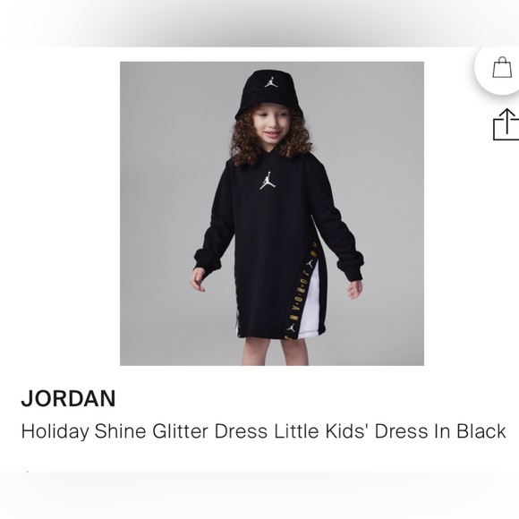 HOLIDAY SHINE GLITTER DRESS LITTLE KIDS' DRESS IN BLACK size - Picture 1 of 5